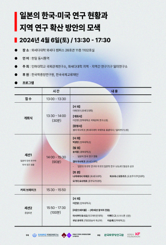 일본의 한국·미국 연구 현황과 지역 연구 확산 방안의 모색                                 썸네일